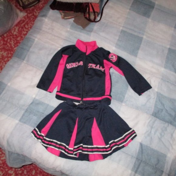 Bundle 3 for $15 Cheerleader outfit/costume/set/jacket & skort / dress up size 4 - Picture 1 of 5